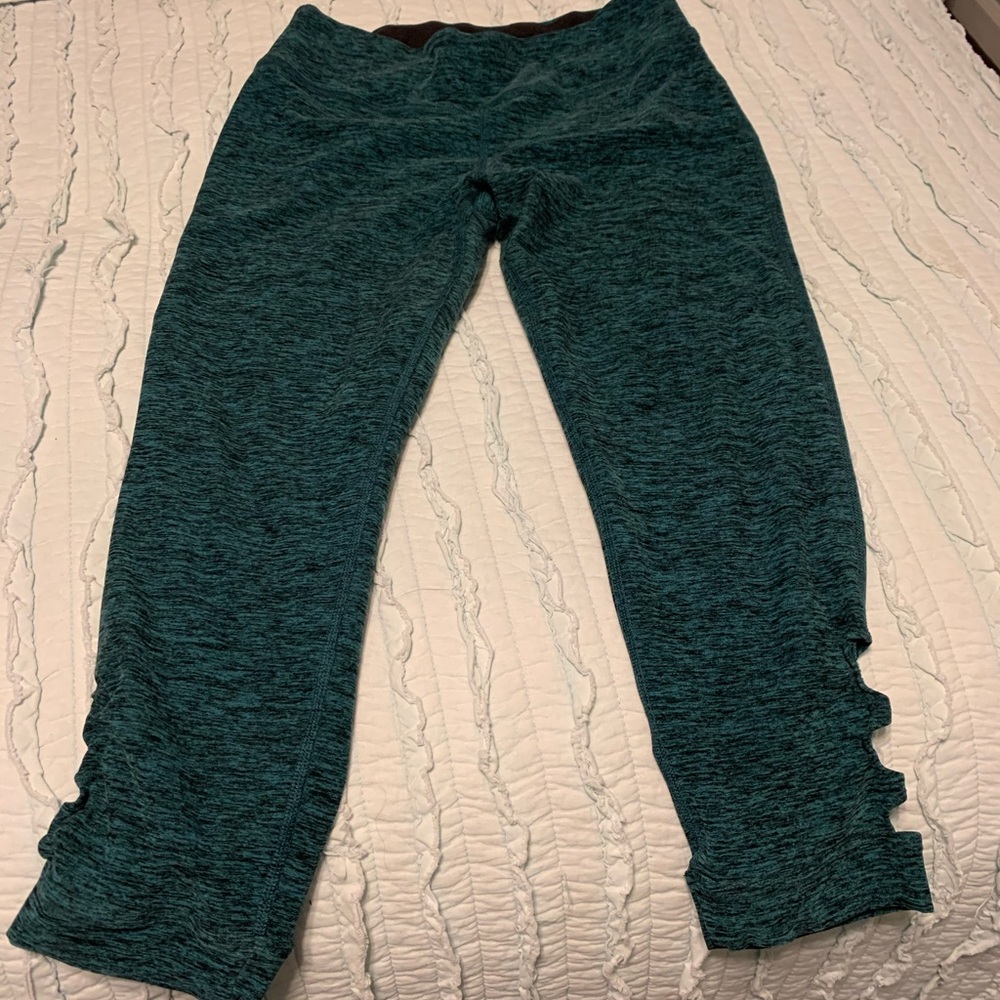 Beyond yoga teal/black leggings